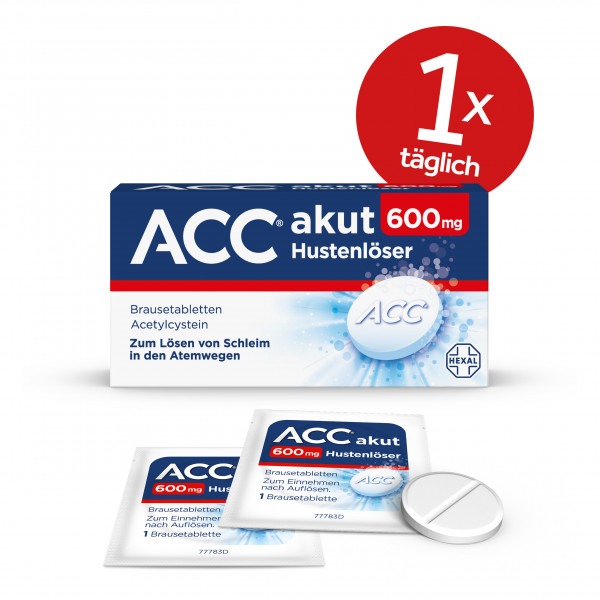 Abbildung für ACC akut 600 Brausetabletten zum Lösen von Schleim in den Atemwegen