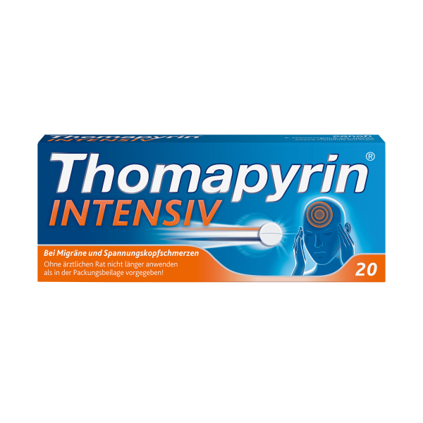 Abbildung für THOMAPYRIN INTENSIV Tabletten bei Migräne & Kopfschmerzen mit ASS, Paracetamol und Coffein
