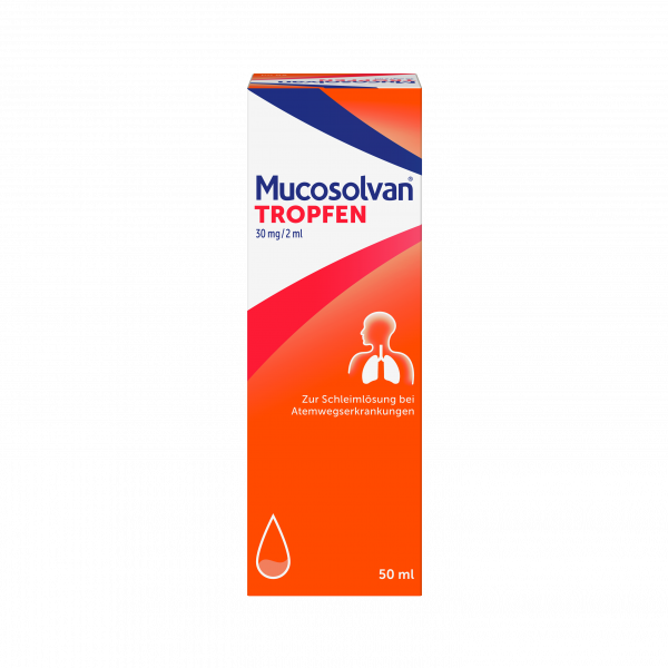 Abbildung für MUCOSOLVAN Tropfen 30 mg/2 ml zur Schleimlösung bei Atemwegserkrankungen
