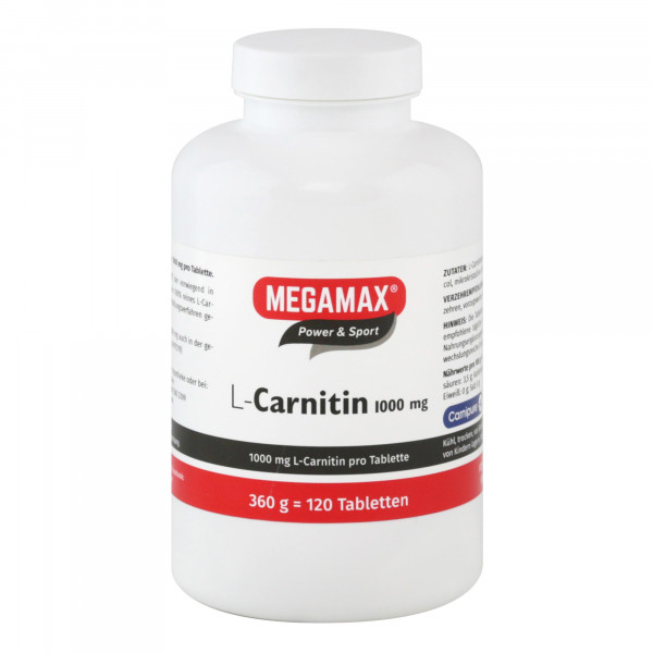 Abbildung für MEGAMAX L-Carnitin 1000 mg Tabletten