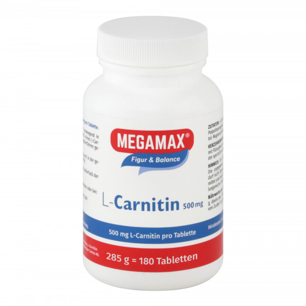 Abbildung für MEGAMAX L-Carnitin 500 mg Tabletten