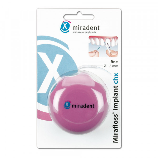 Abbildung für MIRADENT Zahnseide Mirafloss Implant CHX fine
