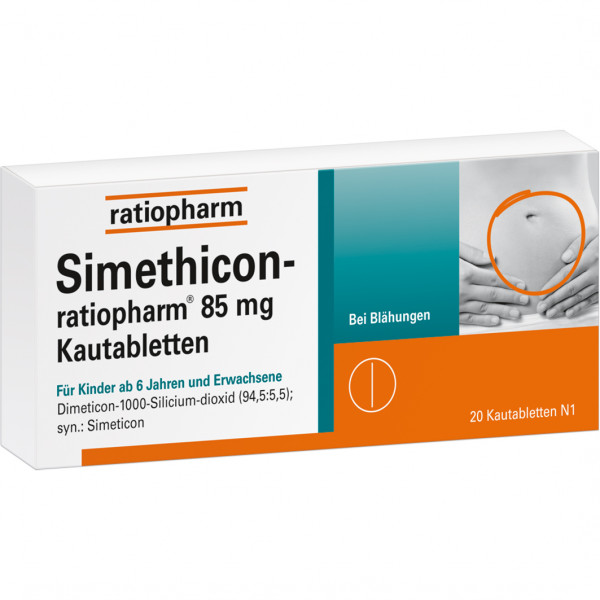 Abbildung für SIMETHICON-ratiopharm 85 mg Kautabletten
