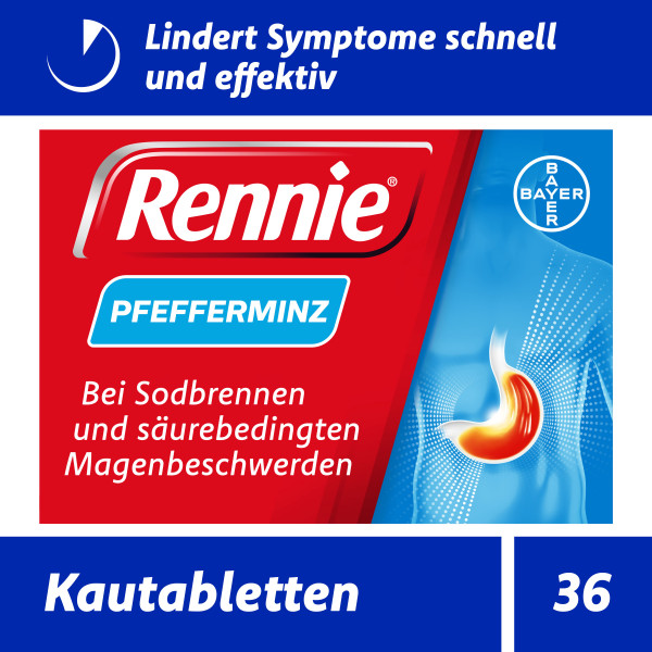 Abbildung für RENNIE Kautabletten schnell wirksam bei Sodbrennen, Magendrücken, Völlegefühl