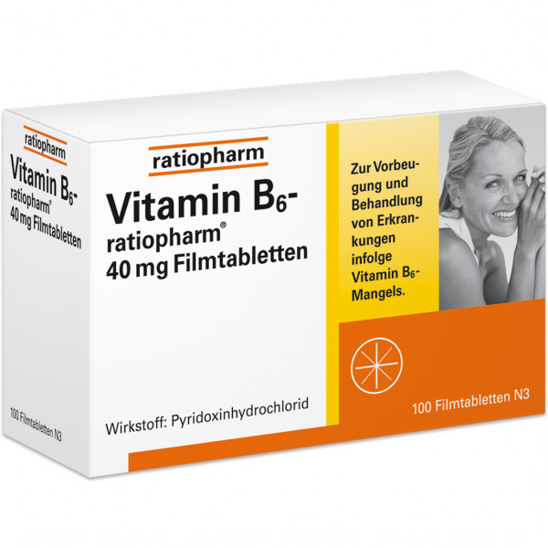 Abbildung für VITAMIN B6-RATIOPHARM 40 mg Filmtabletten