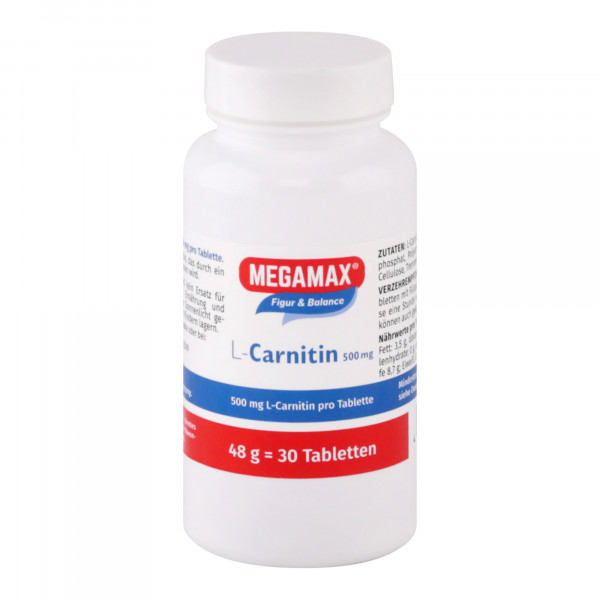 Abbildung für MEGAMAX L-Carnitin 500 mg Tabletten