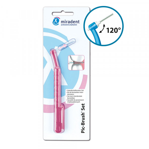 Abbildung für MIRADENT Interd.Pic-Brush Set 1Halt+1Bü.tran.pink