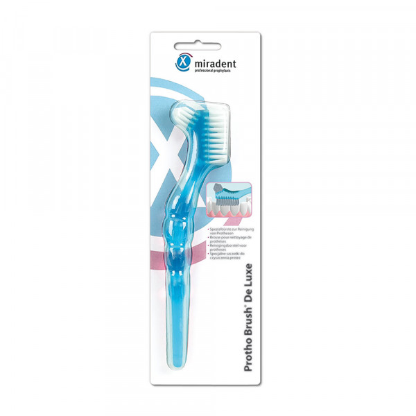 Abbildung für MIRADENT Prothesenbürste Protho Brush blau trans.