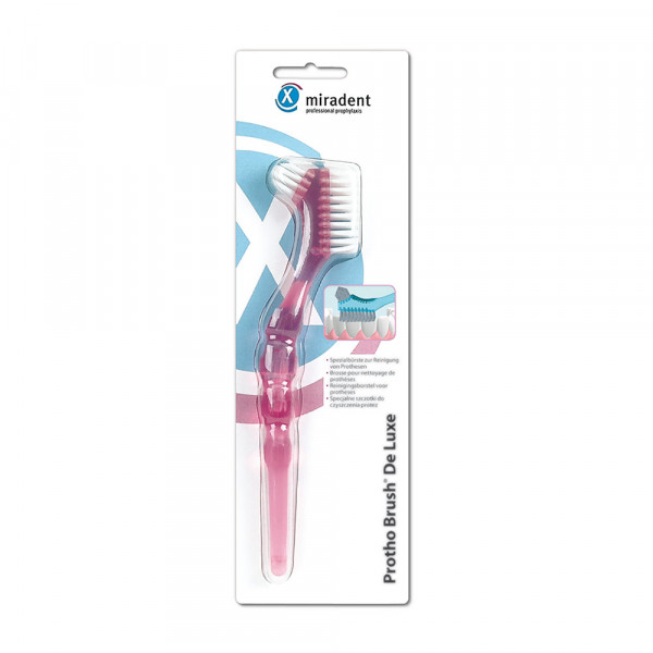 Abbildung für MIRADENT Prothesenbürste Protho Brush pink trans.
