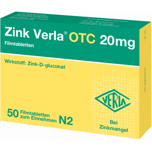 Abbildung für Zink Verla® OTC 20 mg
