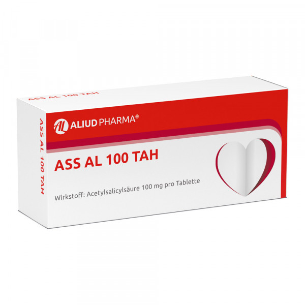 Abbildung für ASS AL 100 TAH bei erhöhtem Herzinfarkt- und Schlaganfallrisiko
