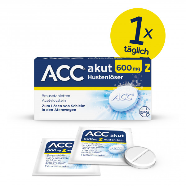 Abbildung für ACC akut 600 Z Hustenlöser Brausetabletten zum Lösen von Schleim in den Atemwegen Zitronengeschmack