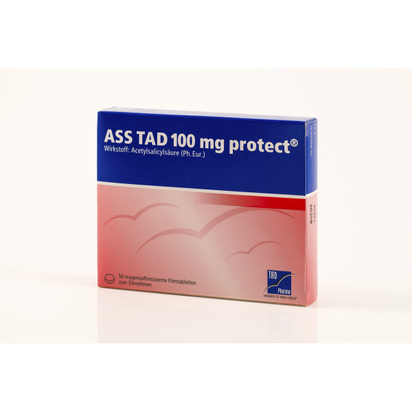 Abbildung für ASS TAD 100 mg protect magensaftres.Filmtabletten