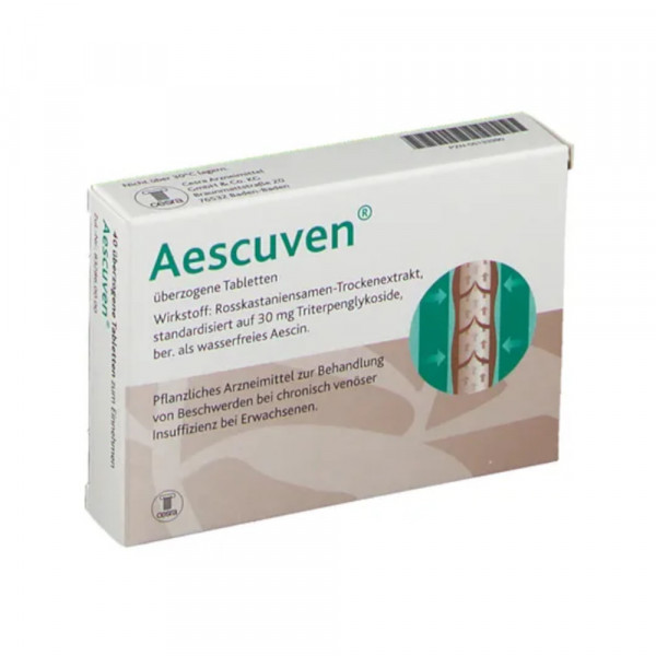 Abbildung für AESCUVEN überzogene Tabletten
