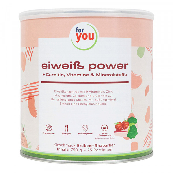 Abbildung für FOR YOU eiweiß power Erdbeere Pulver