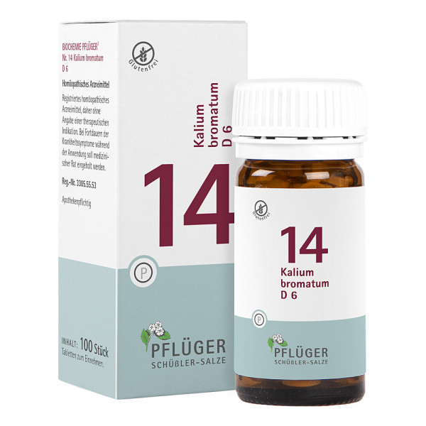 Abbildung für BIOCHEMIE Pflüger 14 Kalium bromatum D 6 Tabletten