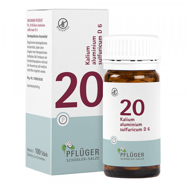 Abbildung für BIOCHEMIE Pflüger 20 Kalium alumin.sulfur.D 6 Tabletten