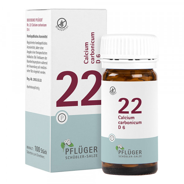 Abbildung für BIOCHEMIE Pflüger 22 Calcium carbonicum D 6 Tabl.