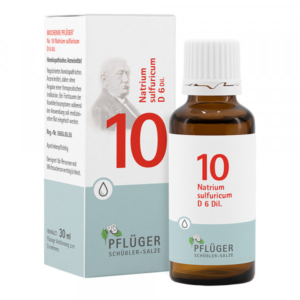 Abbildung für BIOCHEMIE Pflüger 10 Natrium sulfuricum D 6 Tropf.