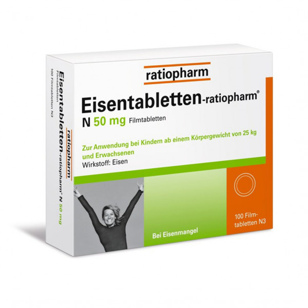Abbildung für EISENTABLETTEN-ratiopharm N 50 mg Filmtabletten