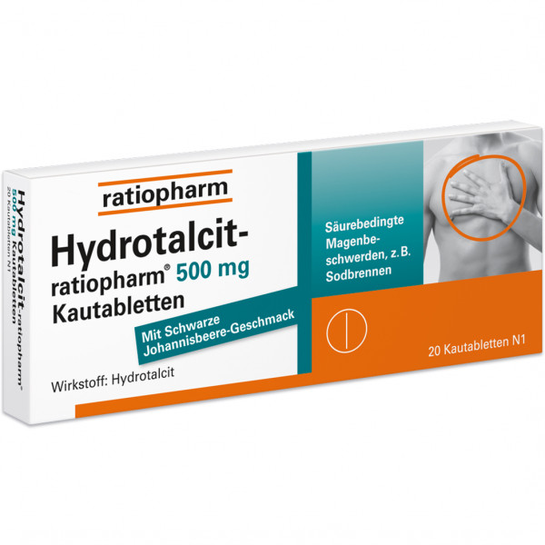 Abbildung für HYDROTALCIT-ratiopharm 500 mg Kautabletten
