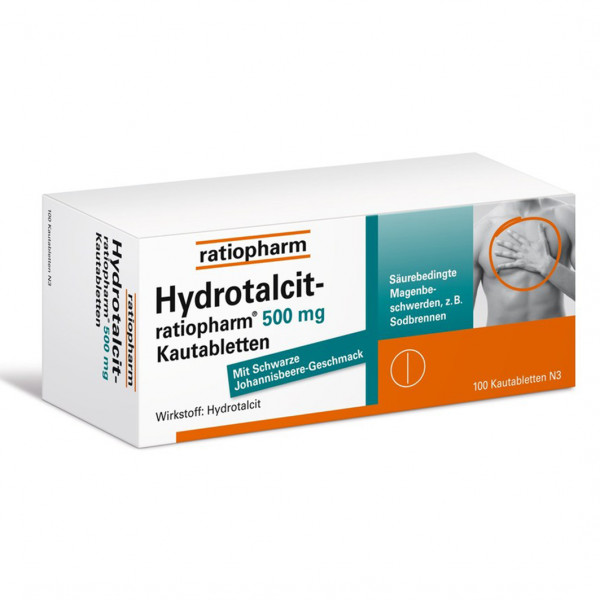 Abbildung für HYDROTALCIT-ratiopharm 500 mg Kautabletten