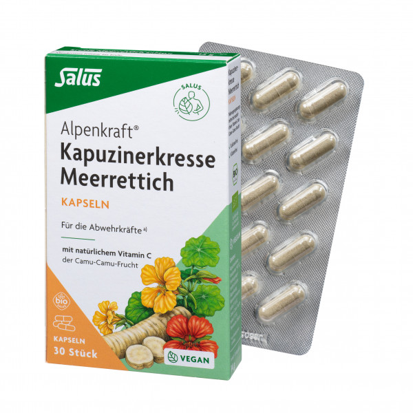 Abbildung für KAPUZINERKRESSE-MEERRETTICH Kapseln Alpenkraft BIO