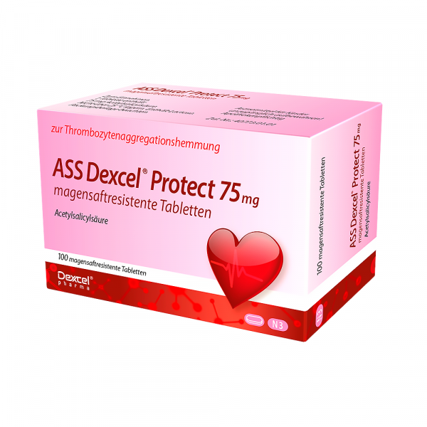 Abbildung für ASS Dexcel Protect 75 mg magensaftresistenteTabletten