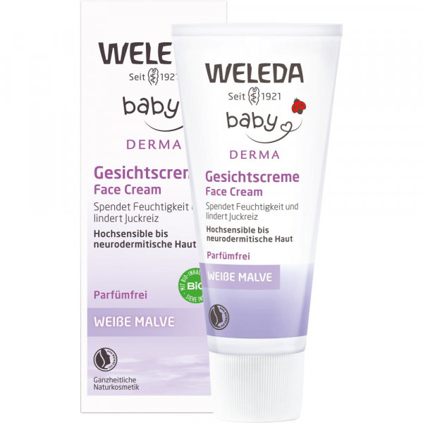 Abbildung für Weleda Baby Gesichtscreme Weiße Malve - hochsensible Haut