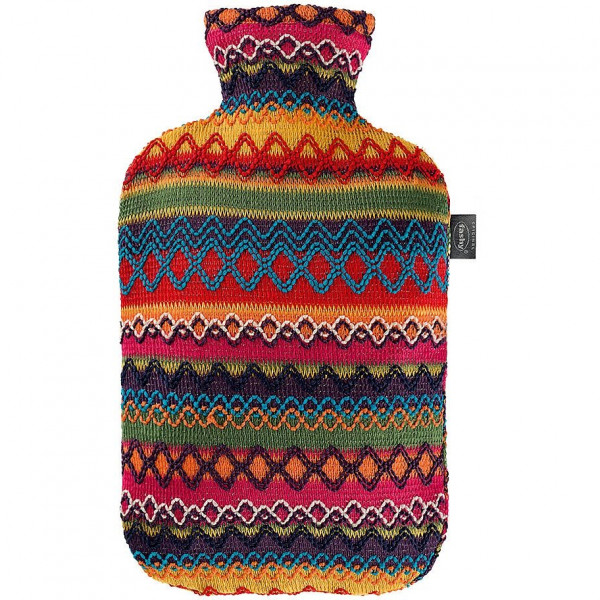 Abbildung für FASHY Wärmflasche Peru-Design rottöne