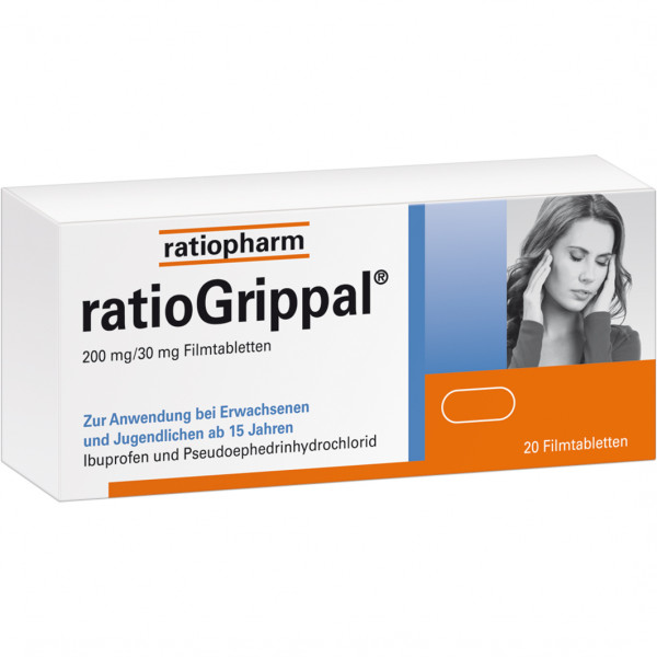 Abbildung für RATIOGRIPPAL 200 mg/30 mg Filmtabletten