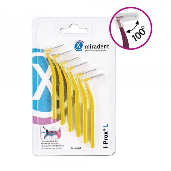Abbildung für MIRADENT Interdentalbürste I-Prox L 0,5 mm gelb