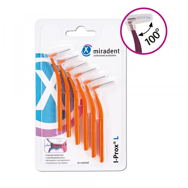 Abbildung für MIRADENT Interdentalbürste I-Prox L 0,8 mm orange