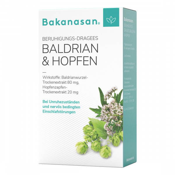 Abbildung für BAKANASAN Beruhigungs-Dragees Baldrian & Hopfen