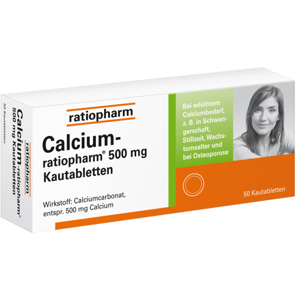 Abbildung für CALCIUM-RATIOPHARM 500 mg Kautabletten