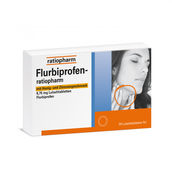 Abbildung für Flurbiprofen-ratiopharm mit Honig- und Zitronengeschmack 8,75 mg Lutschtabletten