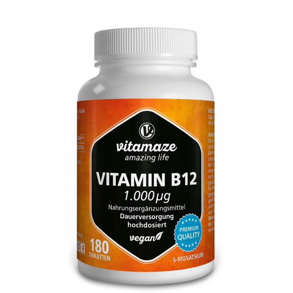 Abbildung für VITAMIN B12 1.000 μg hochdosiert vegan Tabletten
