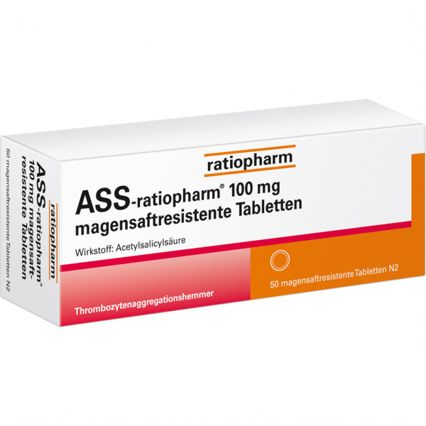 Abbildung für ASS-ratiopharm 100 mg magensaftres.Tabletten