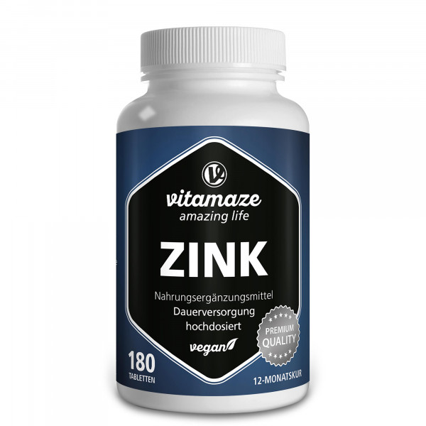 Abbildung für ZINK 25 mg hochdosiert vegan Tabletten