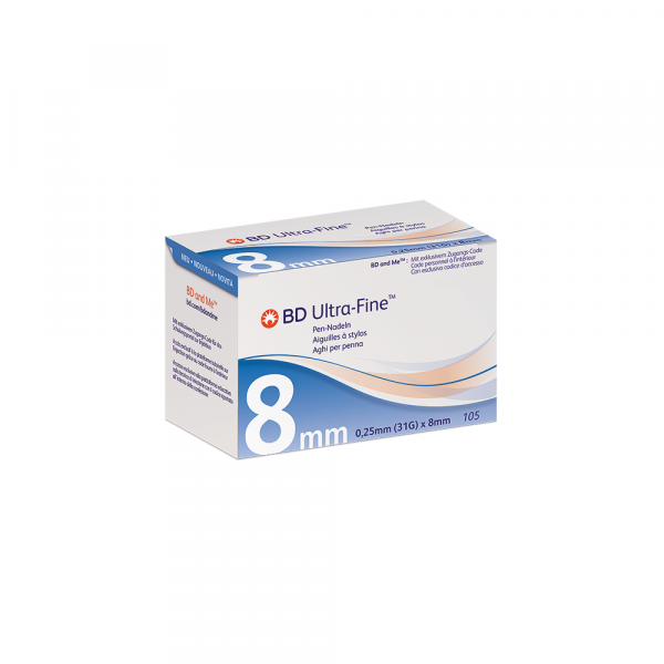Abbildung für BD ULTRA-FINE Pen-Nadeln 8 mm 31 G 0,25 mm