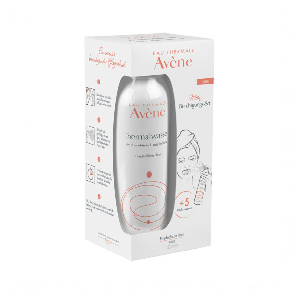 Abbildung für AVENE Thermalwasser Spray 150ml+5 Tuchmasken Set