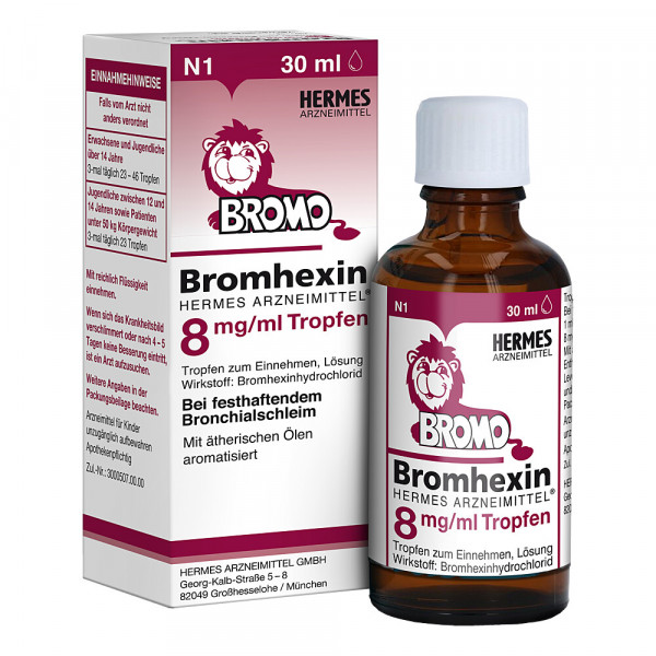 Abbildung für BROMHEXIN Hermes Arzneimittel 8 mg/ml Tropfen