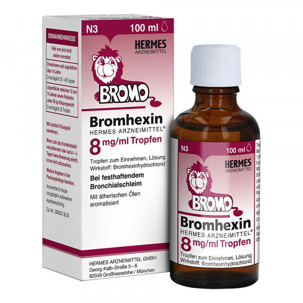 Abbildung für BROMHEXIN Hermes Arzneimittel 8 mg/ml Tropfen