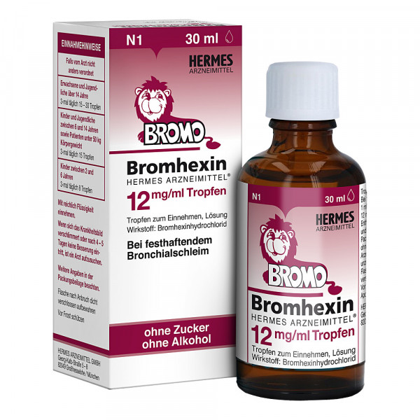 Abbildung für BROMHEXIN Hermes Arzneimittel 12 mg/ml Tropfen