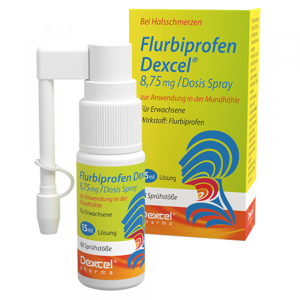 Abbildung für FLURBIPROFEN Dexcel bei Halsschmerzen 8,75 mg/Dos.Spray Mundhöhle