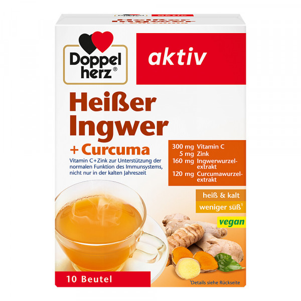 Abbildung für DOPPELHERZ heißer Ingwer+Curcuma Beutel