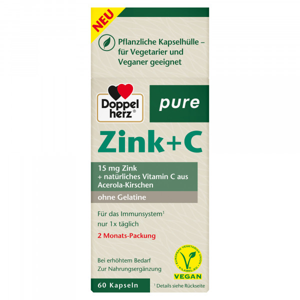 Abbildung für DOPPELHERZ Zink+C pure Kapseln