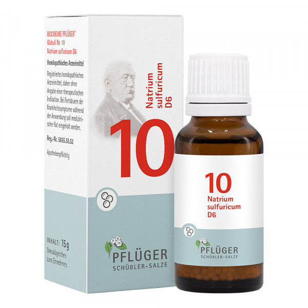 Abbildung für BIOCHEMIE Pflüger 10 Natrium sulfuricum D 6 Glob.