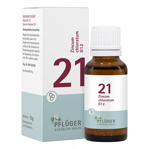 Abbildung für BIOCHEMIE Pflüger 21 Zincum chloratum D 12 Globuli