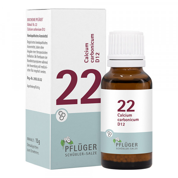 Abbildung für BIOCHEMIE Pflüger 22 Calcium carbonicum D 12 Glob.